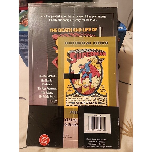 The Adventures of Superman #505 DC Comics 1993 W/ Postcard SEALED - Picture 2 of 2